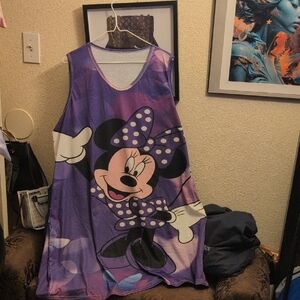 Disney Purple Minnie Mouse Sundress Sleeveless Casual